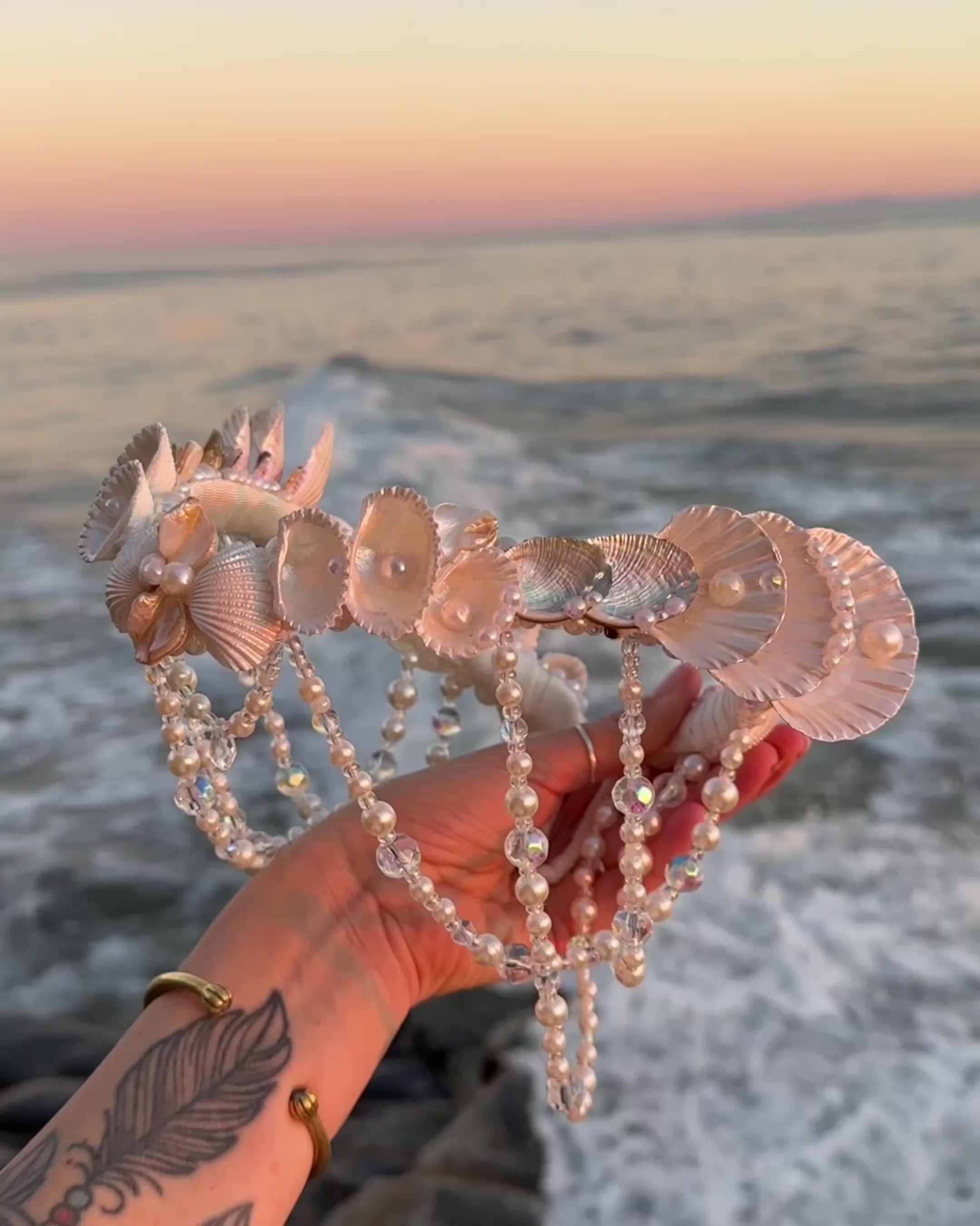 The Sea at Sunset Mermaid Crown