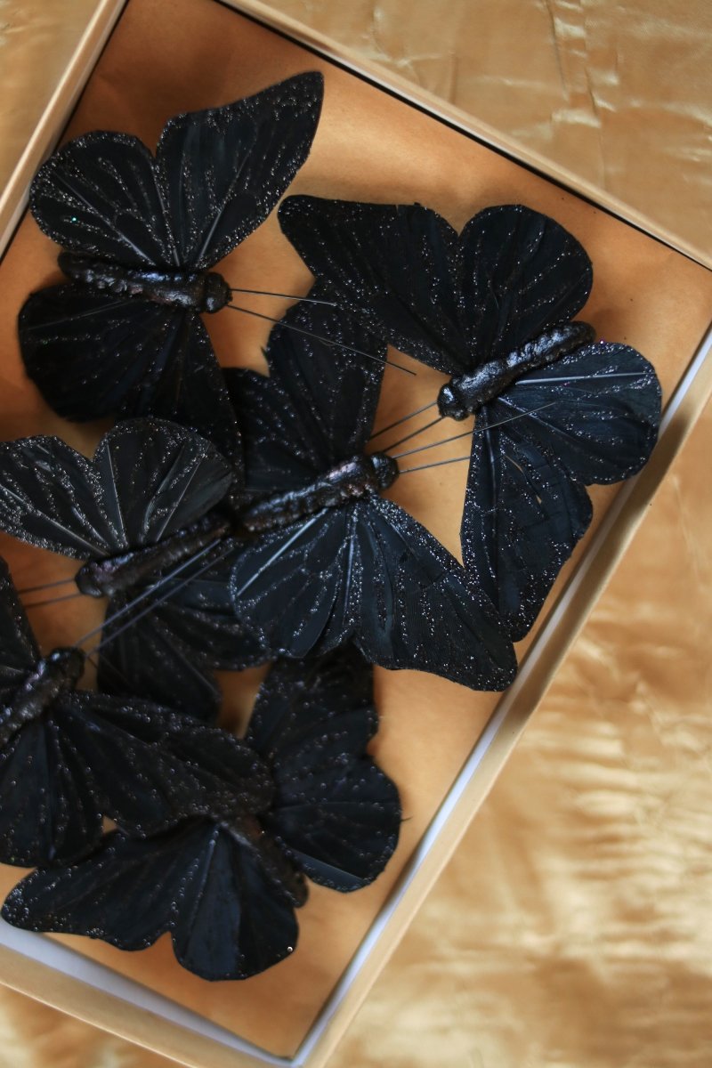 Black Butterfly Hair Clips - Ready to Ship - Wild & Free Jewelry