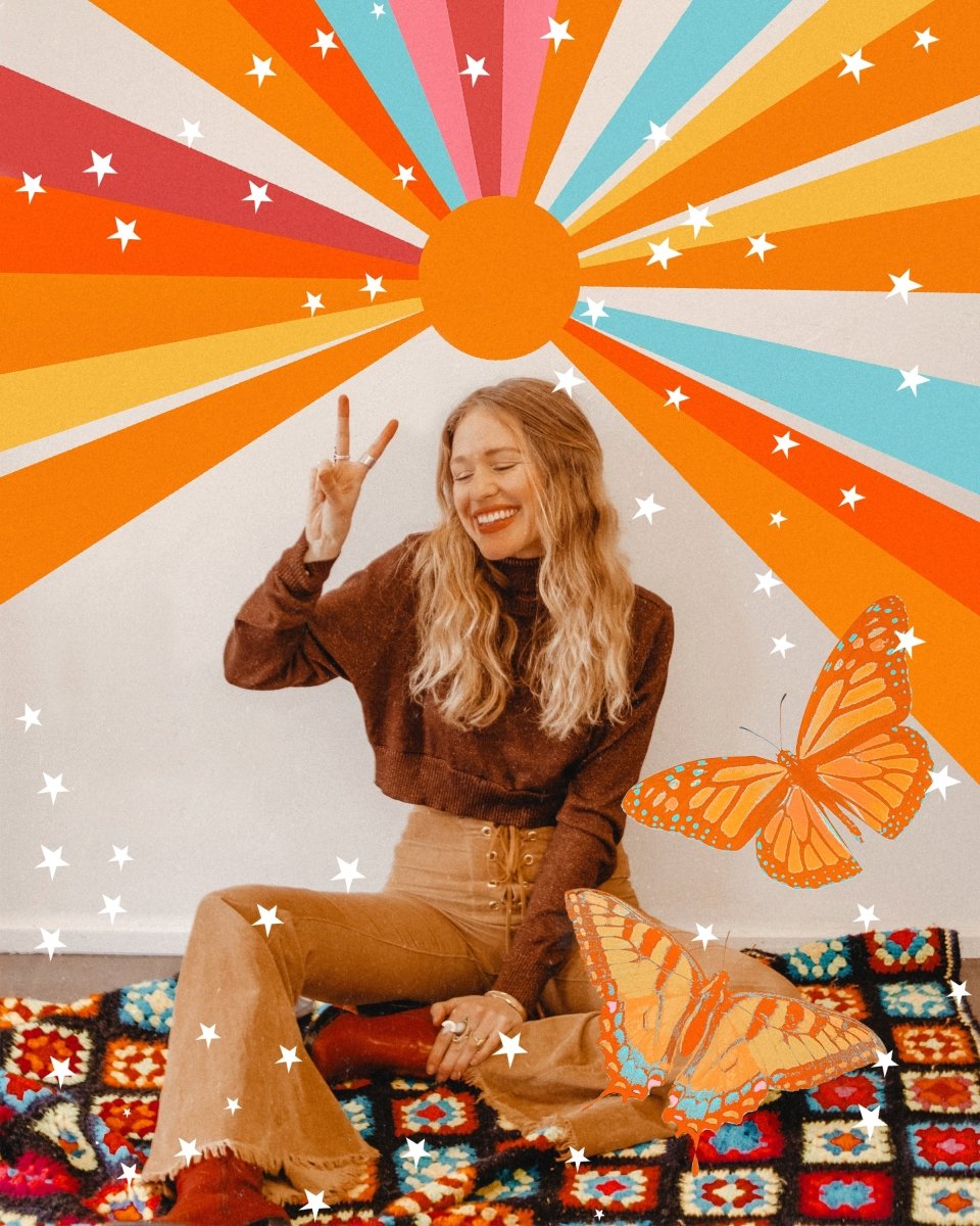 Digital Download | 60s Rainbow Sun | PNG Files for Collage - Wild & Free Jewelry