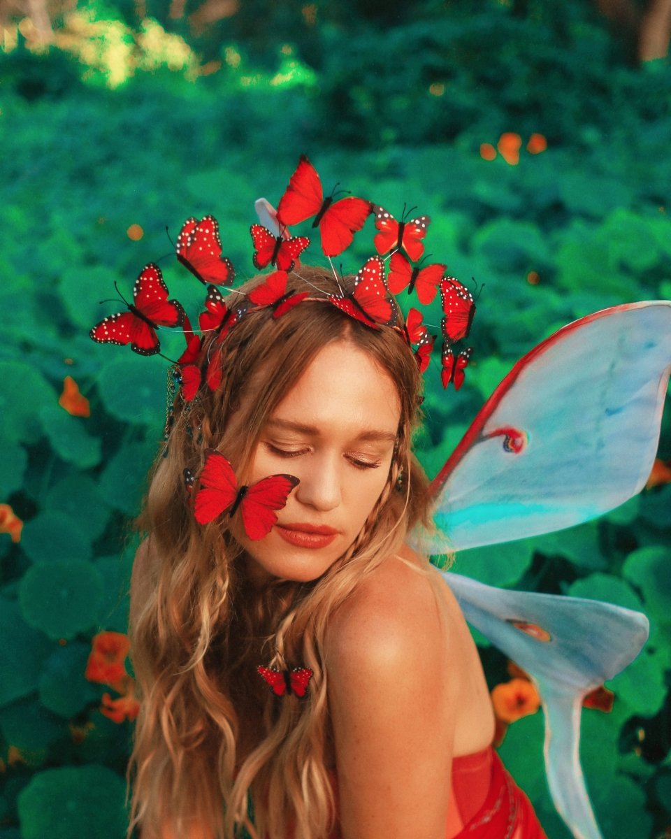 Fern Gully Butterfly Crown - Ready to Ship - Wild & Free Jewelry