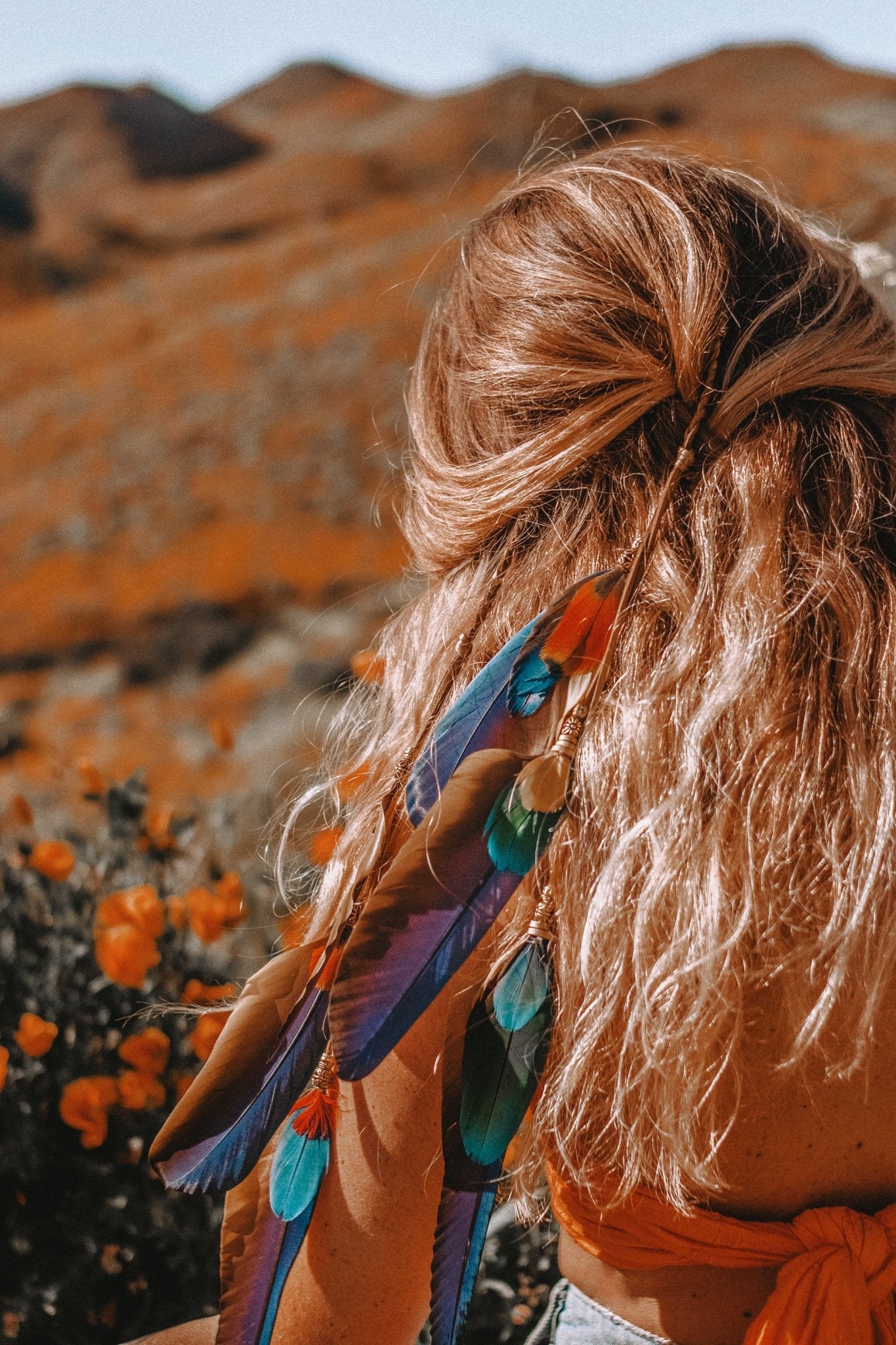 La Luna Macaw Feather Hair Clip - Wild & Free Jewelry