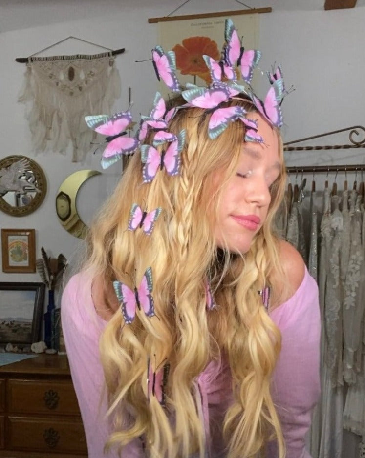 Pink Butterfly Crown | Ready to Ship - Wild & Free Jewelry