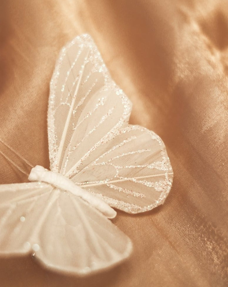 White Butterfly Hair Clips - Set of 3 - Ready to Ship - Wild & Free Jewelry