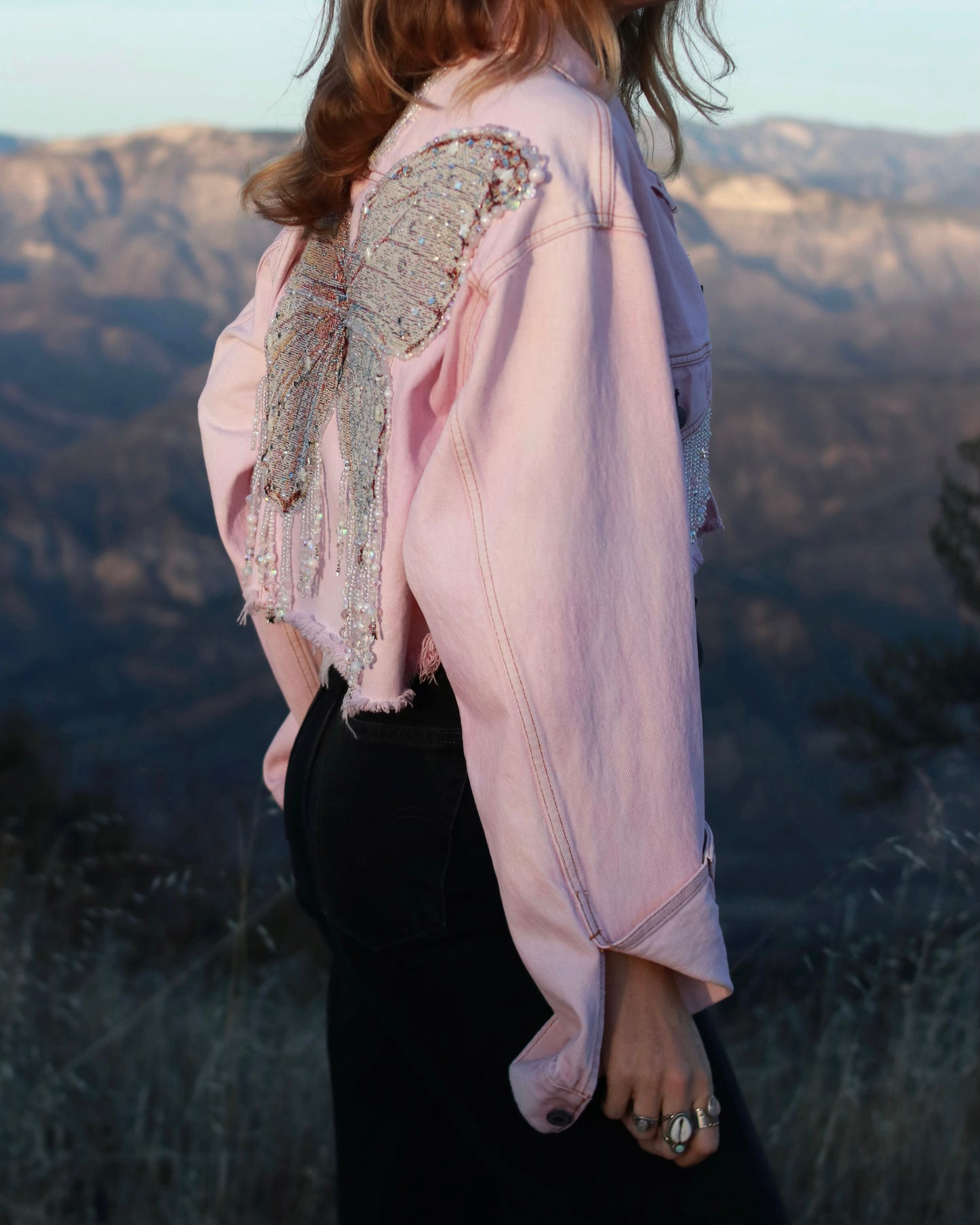 Moonbeam Butterfly Jacket - Pink - Size M/L - Ready to Ship