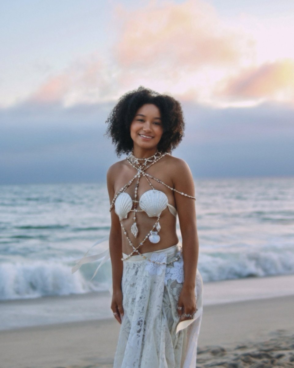 Athena Mermaid Top in Golden Pearl - Wild & Free Jewelry