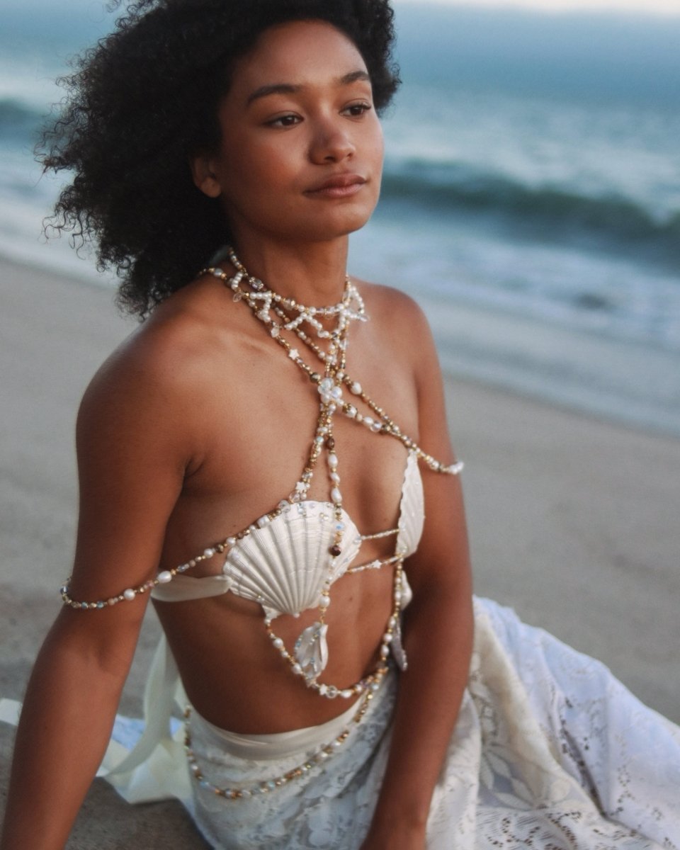 Athena Mermaid Top in Golden Pearl - Wild & Free Jewelry