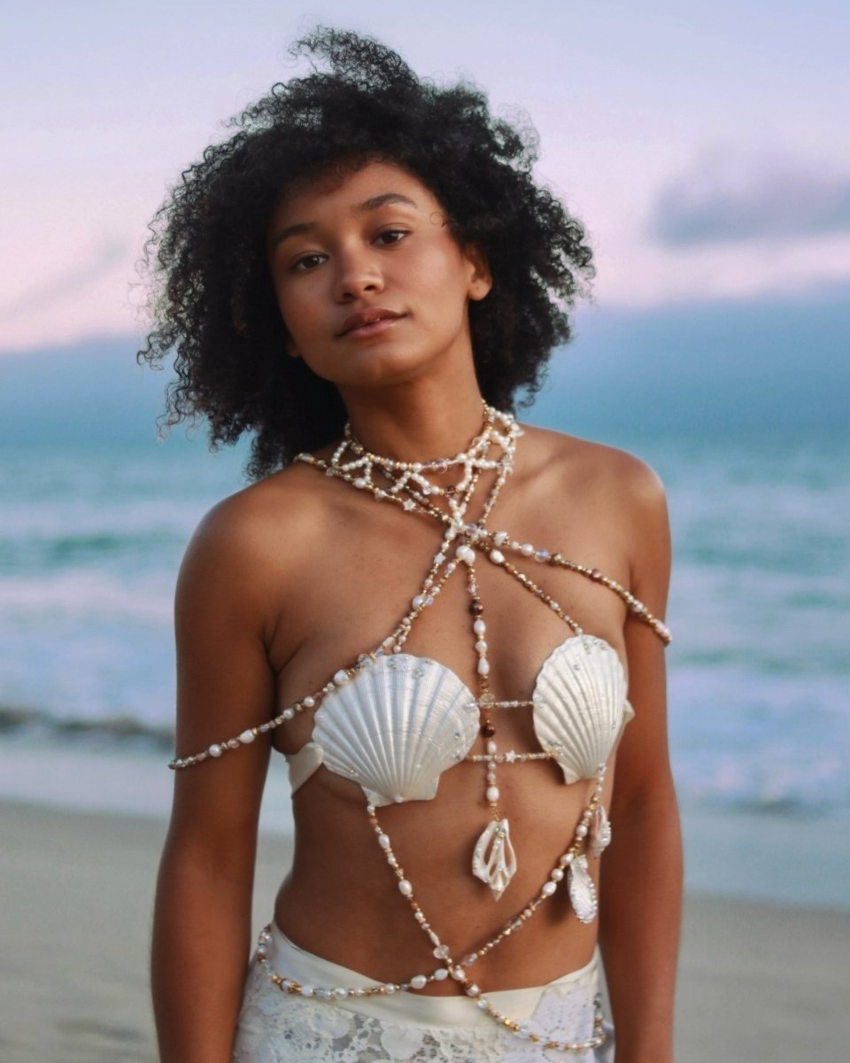 Athena Mermaid Top in Golden Pearl - Wild & Free Jewelry