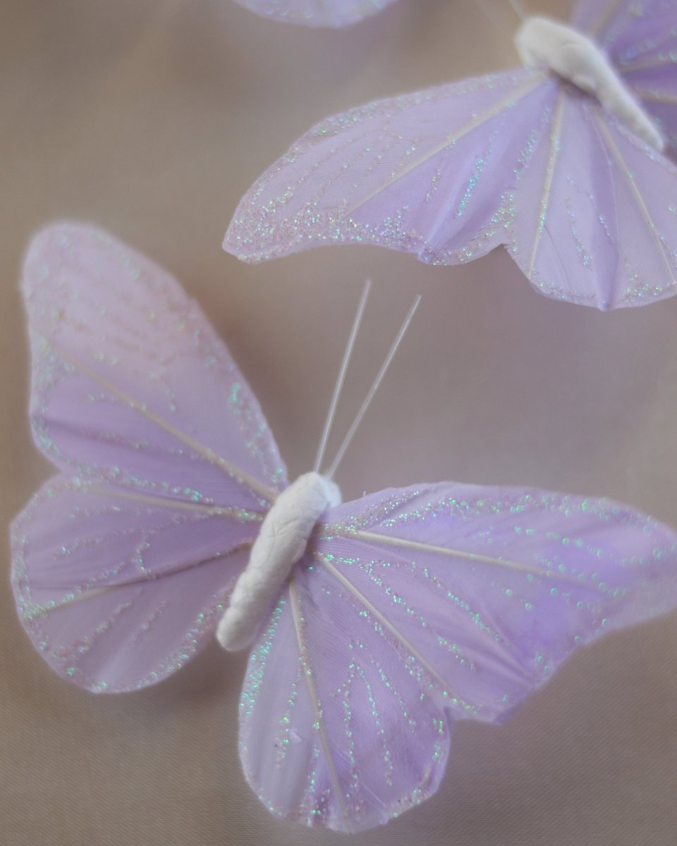 Lilac Starlight Butterfly Hair Clips - Ready to Ship - Wild & Free Jewelry