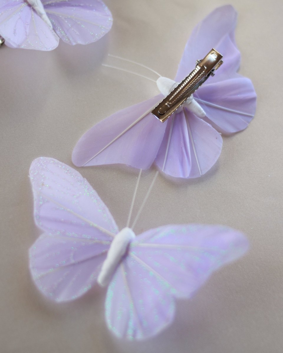 Lilac Starlight Butterfly Hair Clips - Ready to Ship - Wild & Free Jewelry