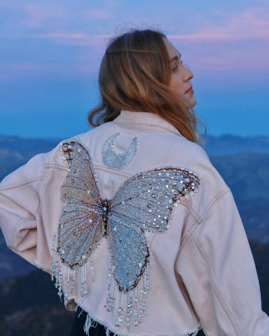 Moonbeam Butterfly Jacket - Pale Pink - Size L/XL - Ready to Ship - Wild & Free Jewelry