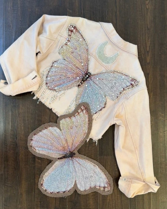 Moonbeam Butterfly Patch for Jacket DIY - Ready to Ship - Wild & Free Jewelry