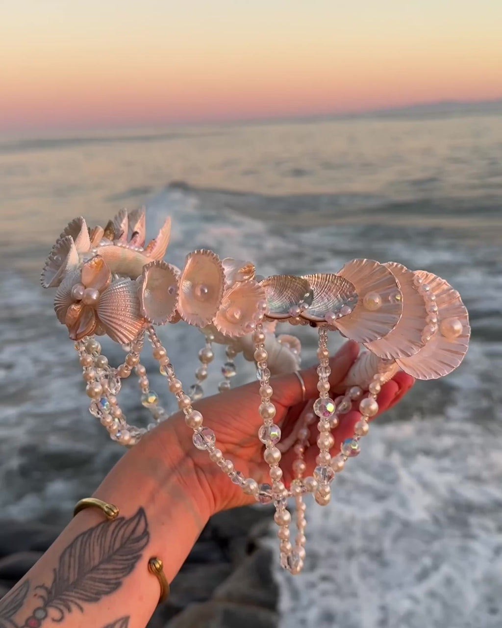 The Sea at Sunset Mermaid Crown
