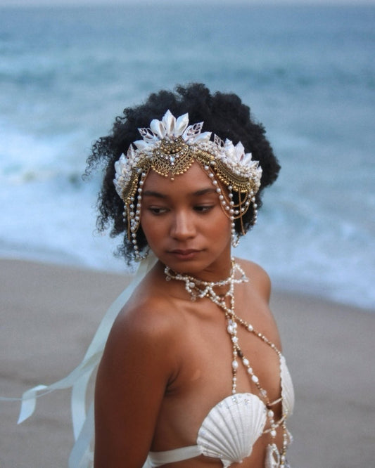 Sundream Mermaid Crown in Pearl - Wild & Free Jewelry