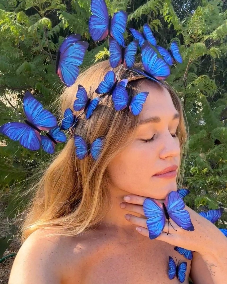 Visions of Sapphire Butterfly Crown - Ready to Ship - Wild & Free Jewelry
