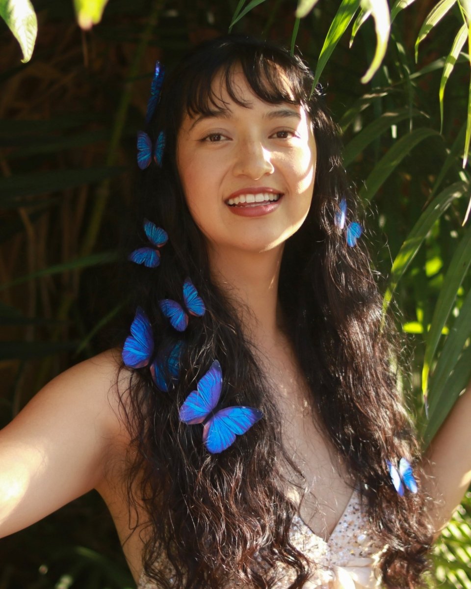 Visions of Sapphire Butterfly Hair Clips - Ready to Ship - Wild & Free Jewelry