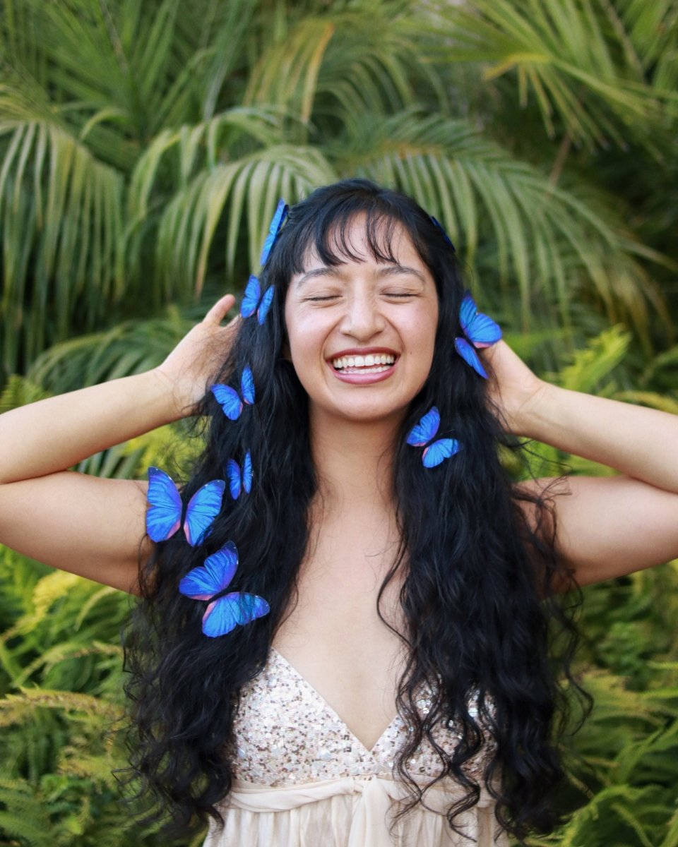 Visions of Sapphire Butterfly Hair Clips - Ready to Ship - Wild & Free Jewelry