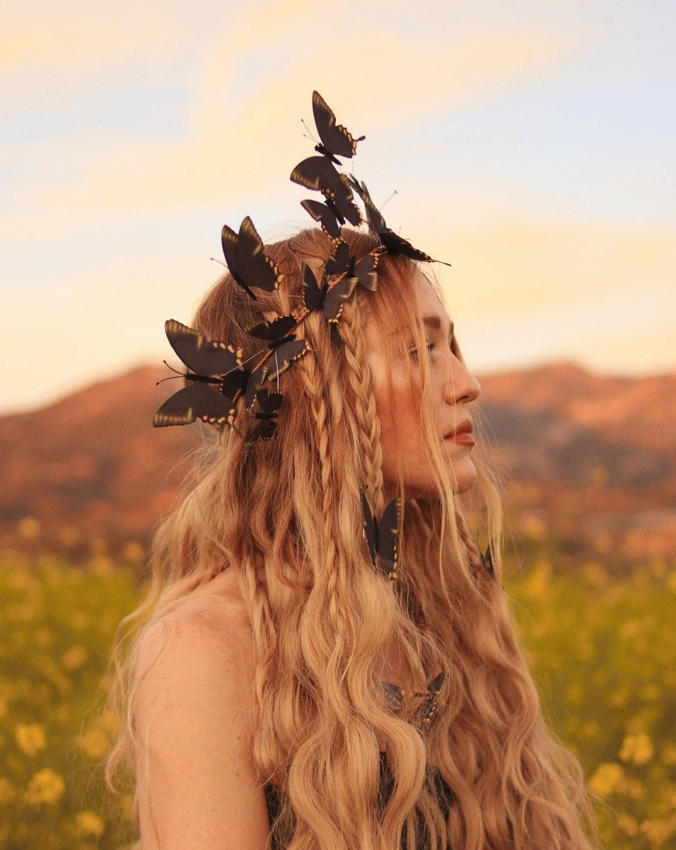 Black Butterfly Crown - Ready to Ship - Wild & Free Jewelry