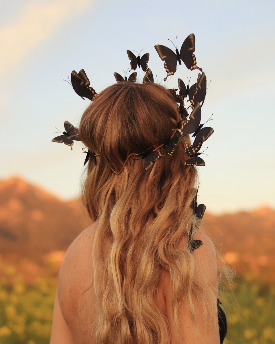 Black Butterfly Crown - Ready to Ship - Wild & Free Jewelry