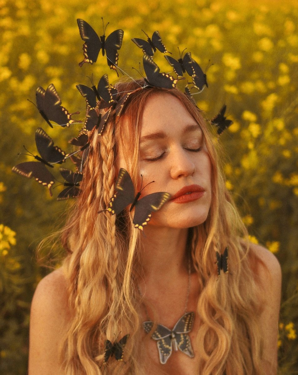 Black Butterfly Crown - Ready to Ship - Wild & Free Jewelry