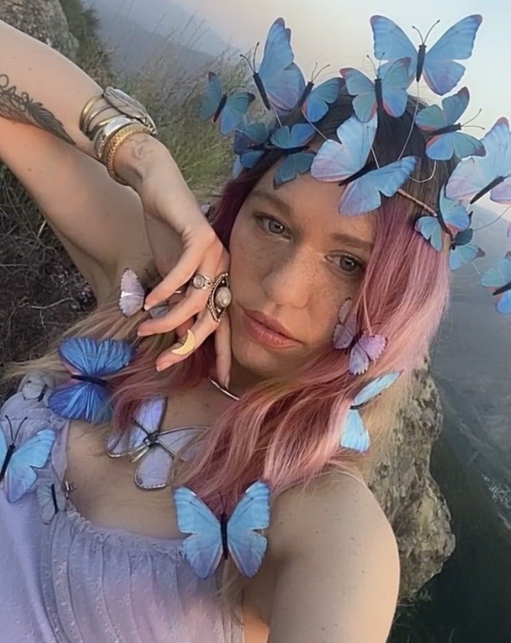 Electric Desert Blue Butterfly Crown | Ready to Ship - Wild & Free Jewelry