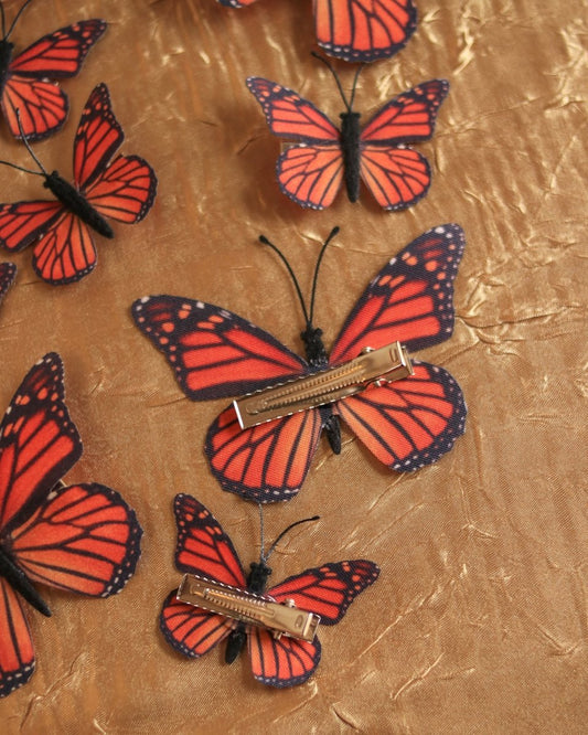 Enchanted Monarch Butterfly Hair Clips - Ready to Ship - Wild & Free Jewelry