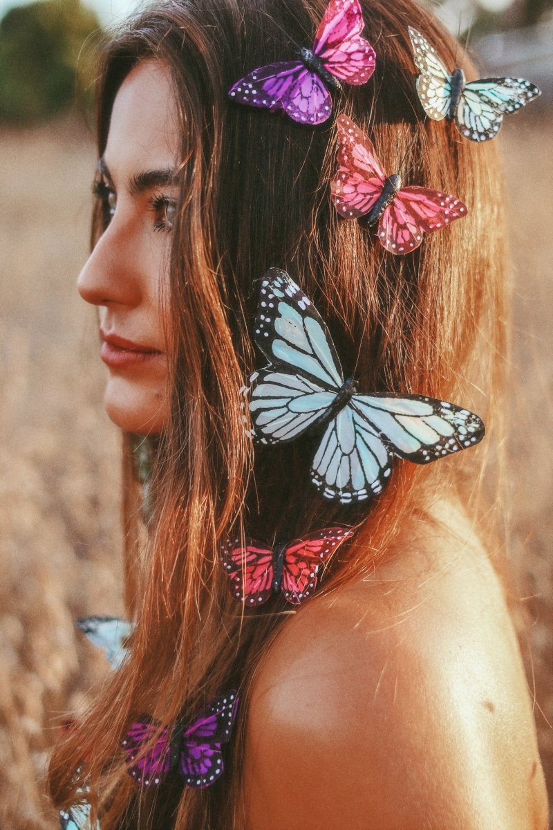 Fairy Fantasy Butterfly Hair Clips - Set of 14 - Ready to Ship - Wild & Free Jewelry