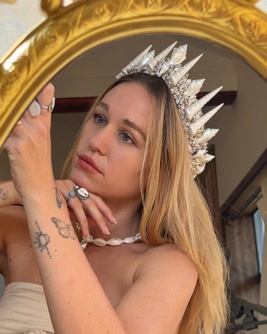 La Jolla Crown in Pearl Sample - Wild & Free Jewelry