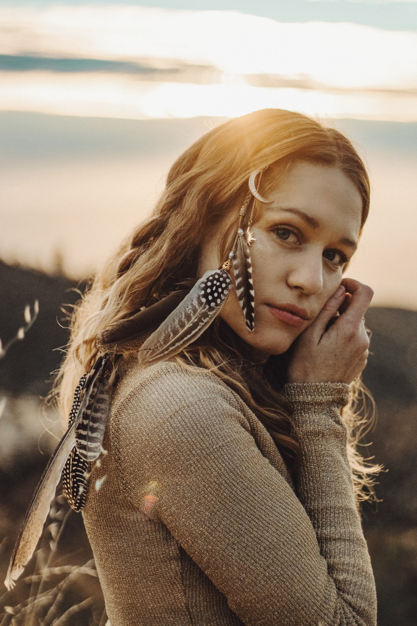 Light of the Moon Feather Hair Clip Set - Wild & Free Jewelry