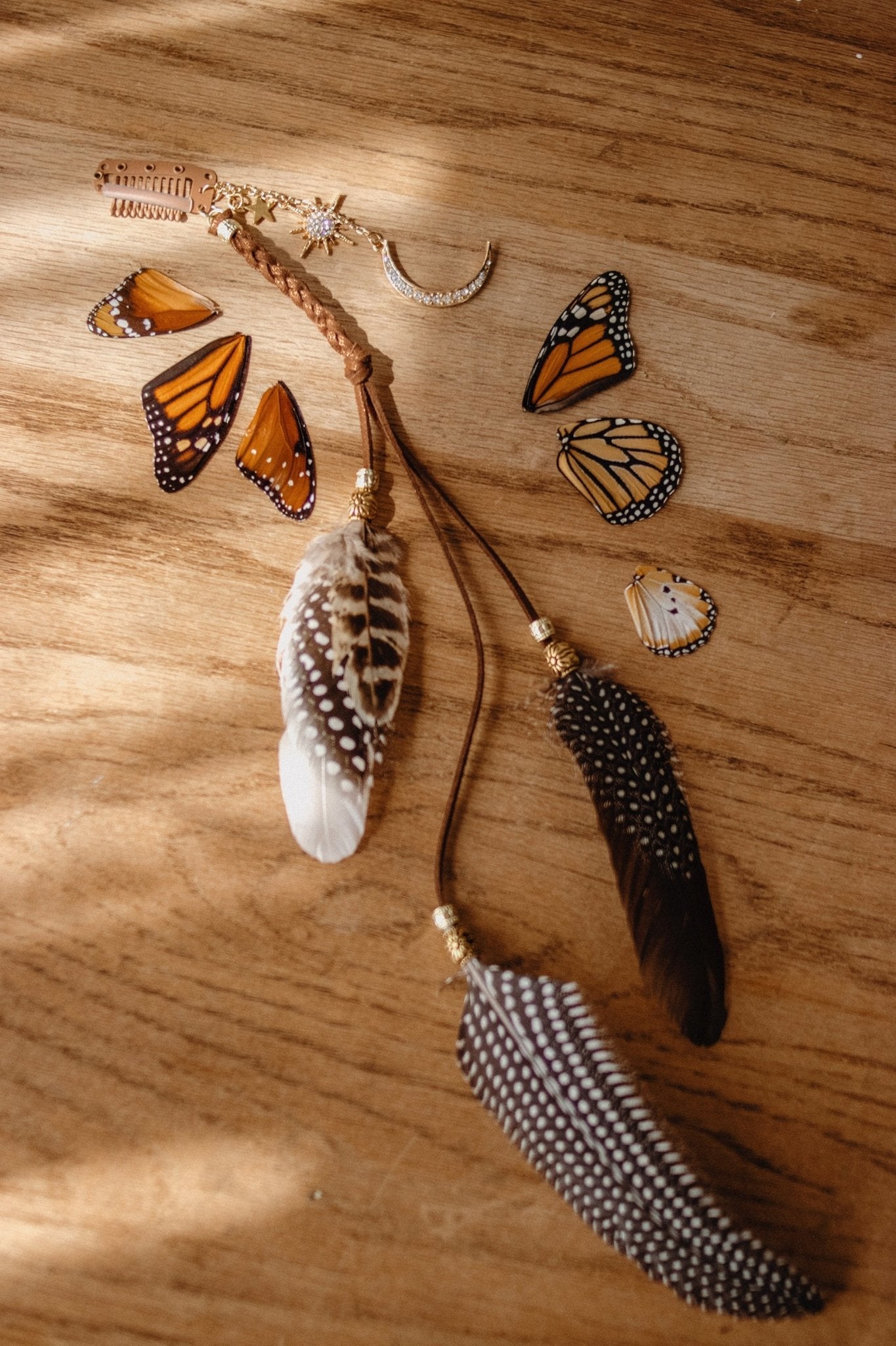 Light of the Moon Feather Hair Clip Set - Wild & Free Jewelry