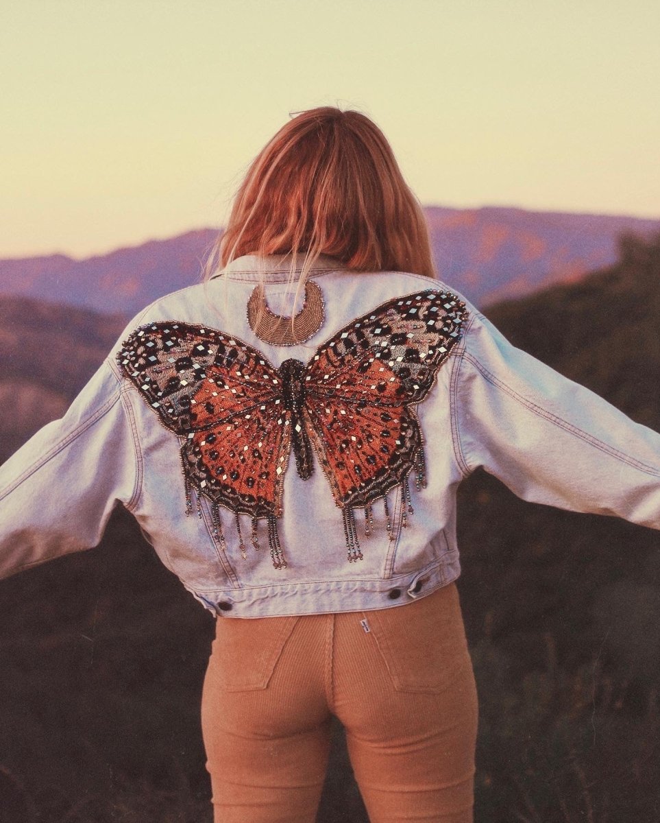 Made to Order Upcycled Celestial Butterfly Jacket - Wild & Free Jewelry