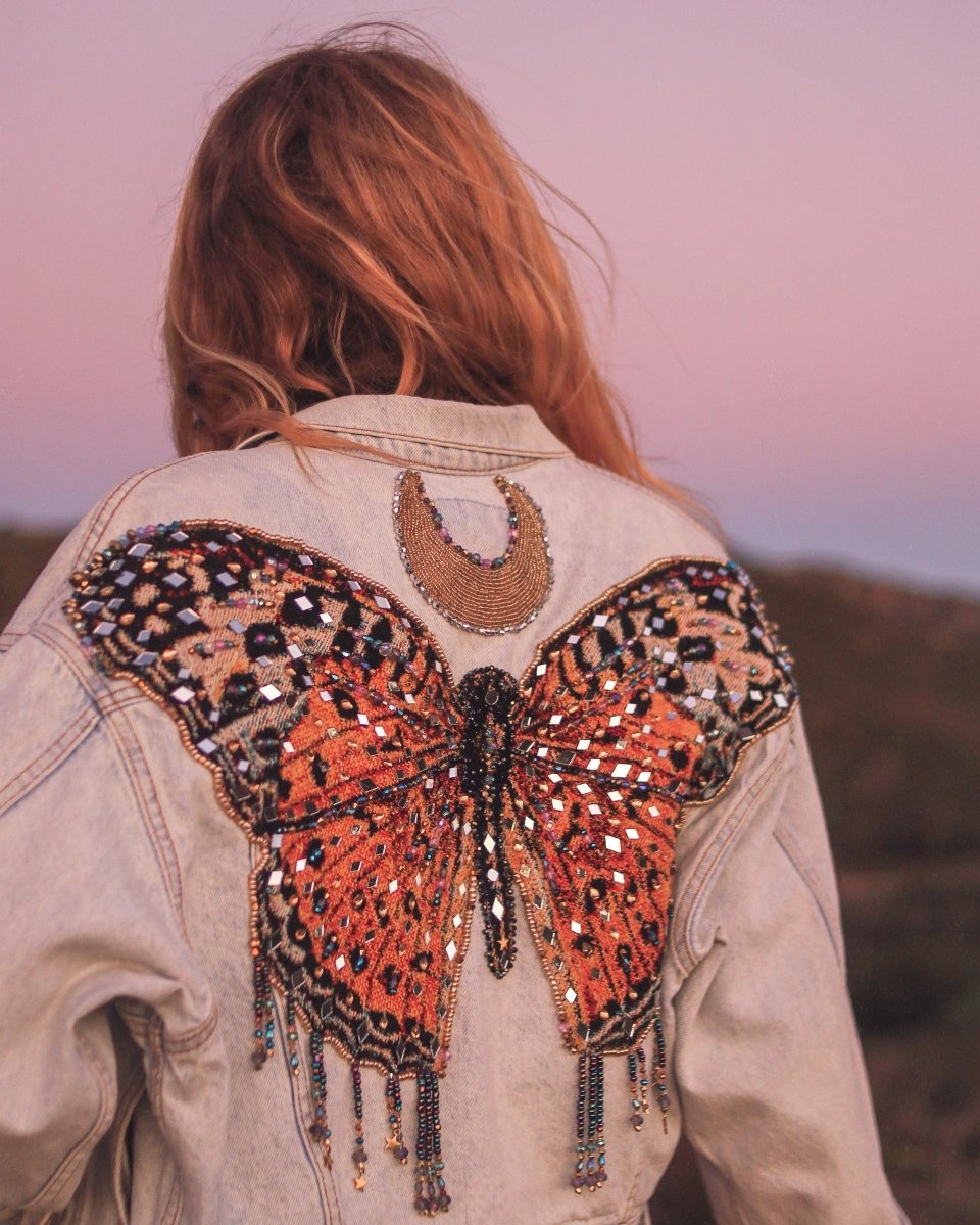 Made to Order Upcycled Celestial Butterfly Jacket - Wild & Free Jewelry
