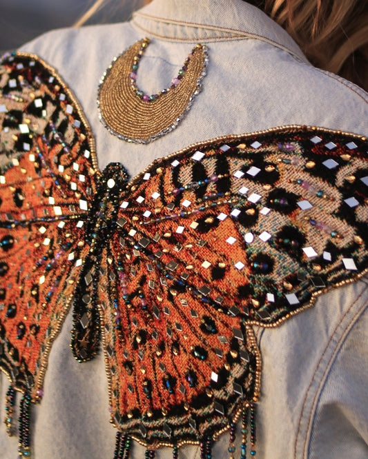 Made to Order Upcycled Celestial Butterfly Jacket - Wild & Free Jewelry
