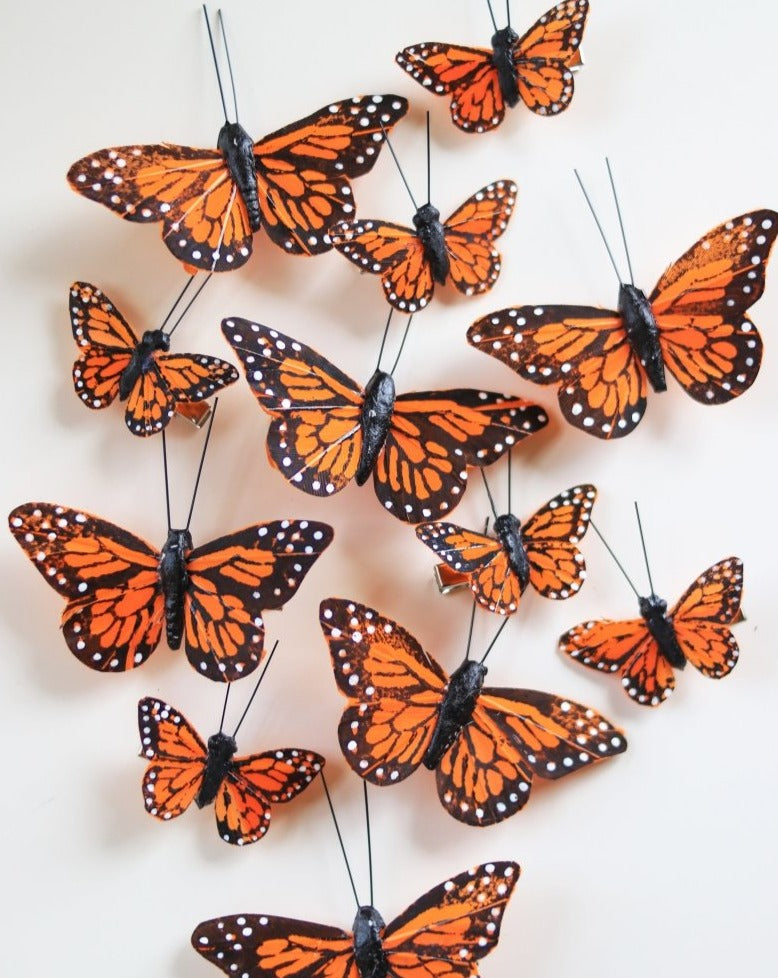 Monarch Fairy Butterfly Hair Clips - Set of 12 - Ready to Ship - Wild & Free Jewelry
