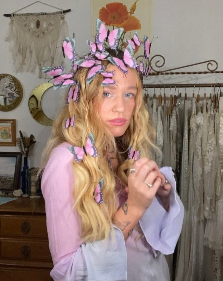 Pink Butterfly Crown | Ready to Ship - Wild & Free Jewelry