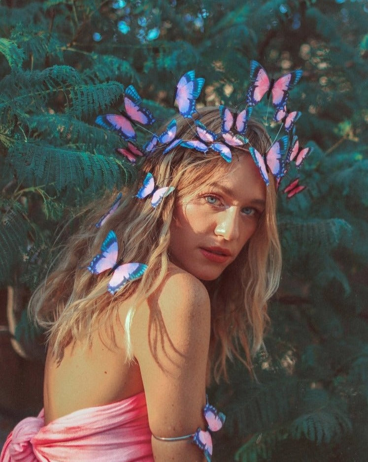 Pink Butterfly Crown | Ready to Ship - Wild & Free Jewelry
