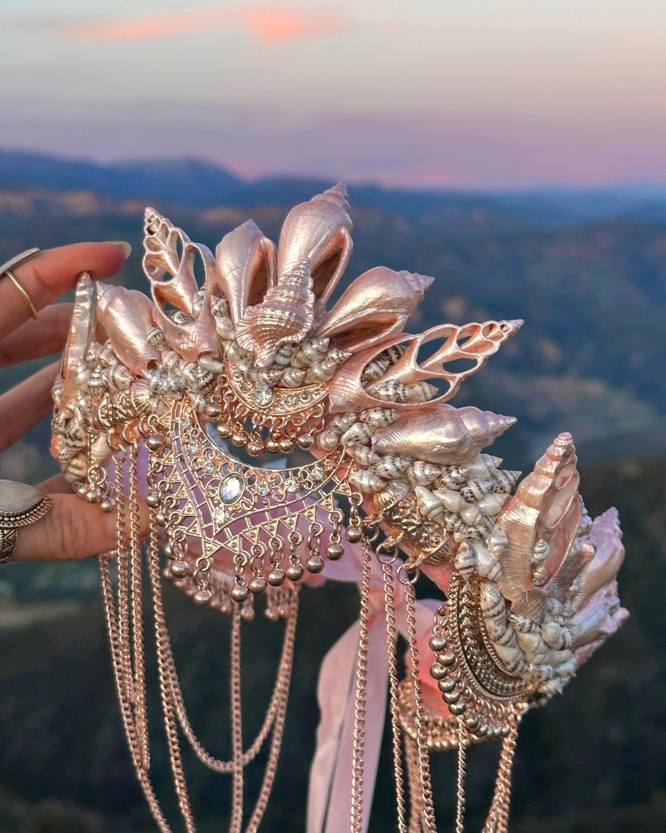 Rose Colored Dream Mermaid Crown - Wild & Free Jewelry