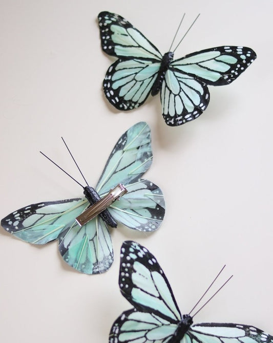 Sky Monarch Fairy Hair Clips - Set of 3 - Ready to Ship - Wild & Free Jewelry