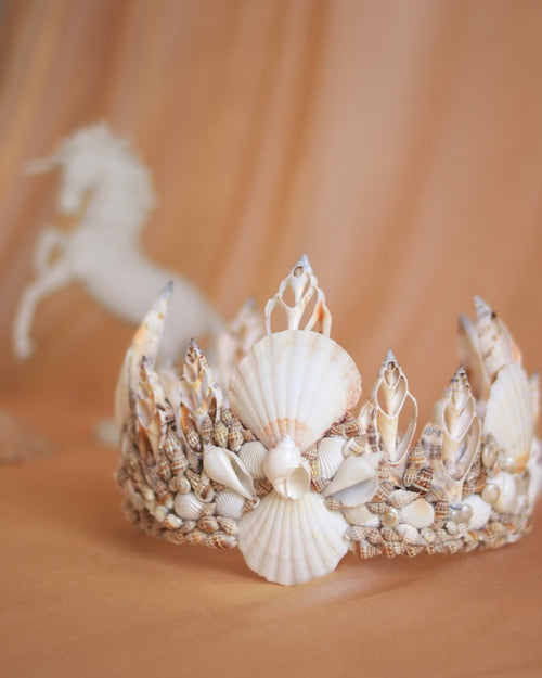 Handmade Seashells Crystals and Gold Marinelife Mermaid Wedding Crown Tiara Amazon.com : BARTOSI Mermaid Crown Starfish Tiara Gold  main image 2