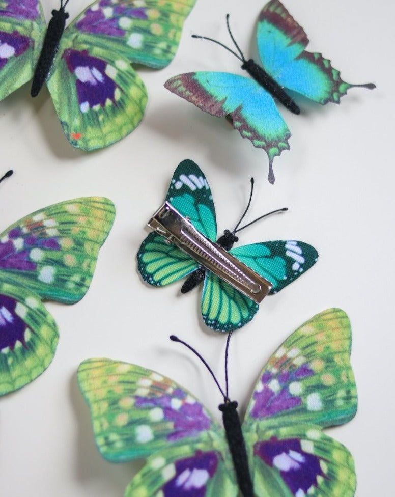 Valley of the Nymphs Butterfly Hair Clips - Set of 9 - Ready to Ship - Wild & Free Jewelry